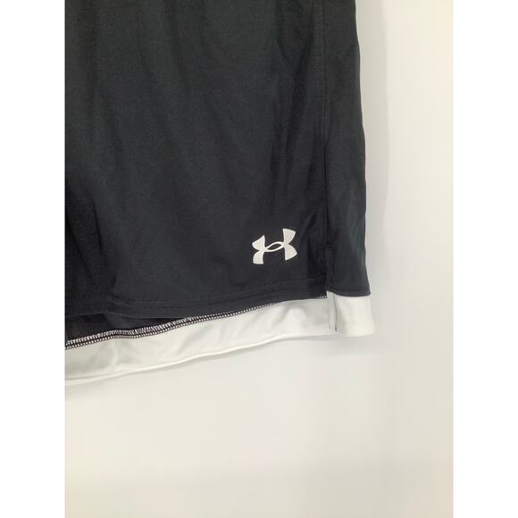Under Armour Womens Medium Black White 4.5" Maquina 3.0 Shorts Activewear O11-20 - Picture 4 of 7